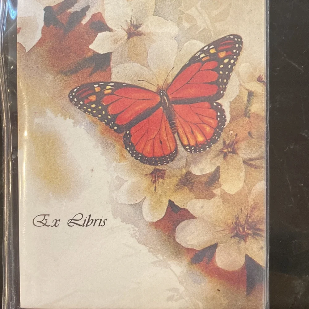NEW! Vintage Bookplates Flowers Butterfly 40 Evergreen Press
